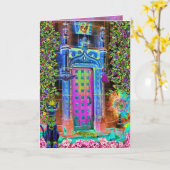 Tür zu neuen Anfängen - Segen & Erklärung Karte (Gelbe Blume)