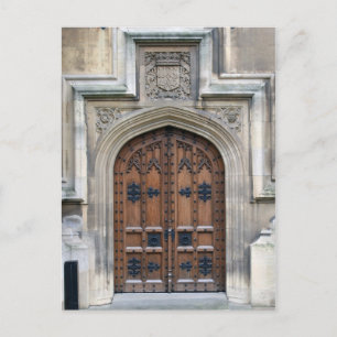 Tür zum Parlament in Westminster Postkarte