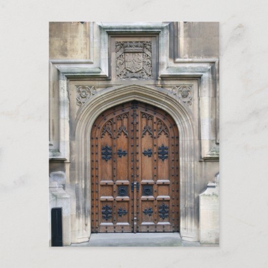 Tür zum Parlament in Westminster Postkarte (Vorderseite)