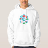 Turan Turkic States Kreis Design Hoodie (Vorderseite)