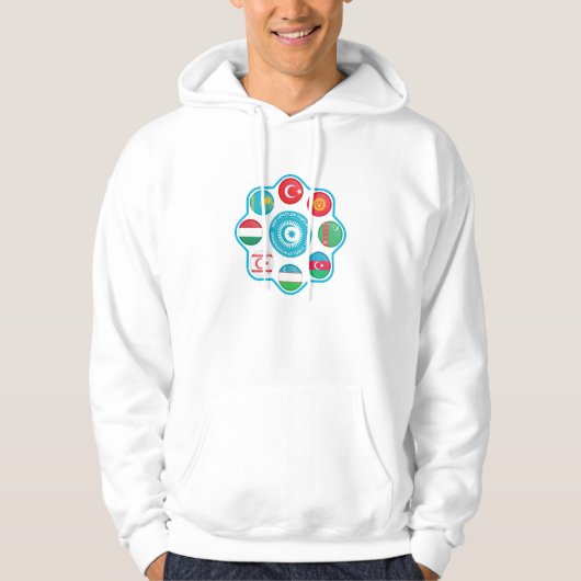 Turan Turkic States Kreis Design Hoodie (Vorderseite)