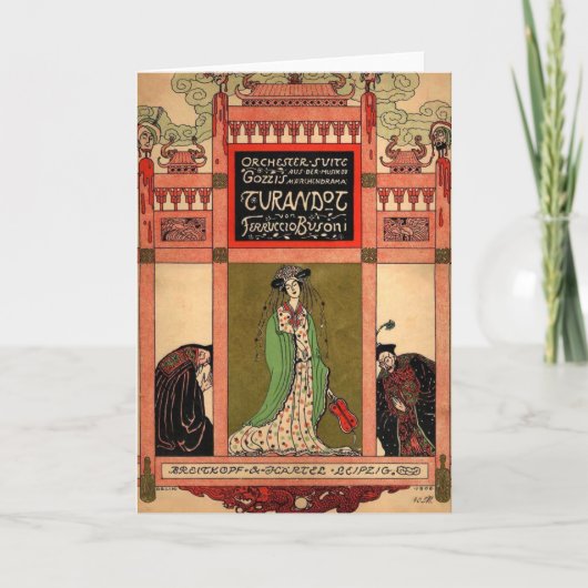 Turandot, eine Puccini-Oper Karte (Vorderseite)