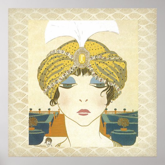 Turbaned Poiret 1900s Fashion Poster (Vorne)