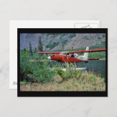 Turbine-Biber N754 Floatplane auf See Postkarte (Vorne/Hinten)