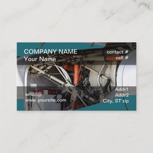 Turbinen- oder Turboprop-Motor Visitenkarte (Vorderseite)