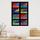 Turbinenfarbmontage Poster (Küche)