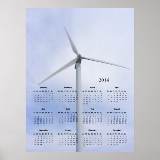 Turbinenkalender ~ Druck Poster (Vorne)