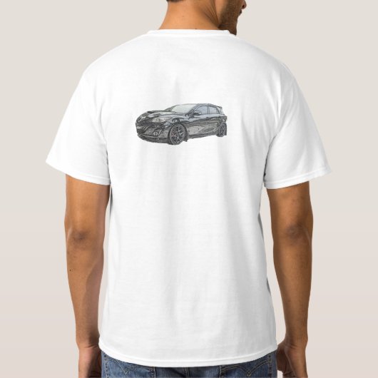 Turbo-Auto-Shirt speed3 des lauten Summens lautes T-Shirt (Rückseite)