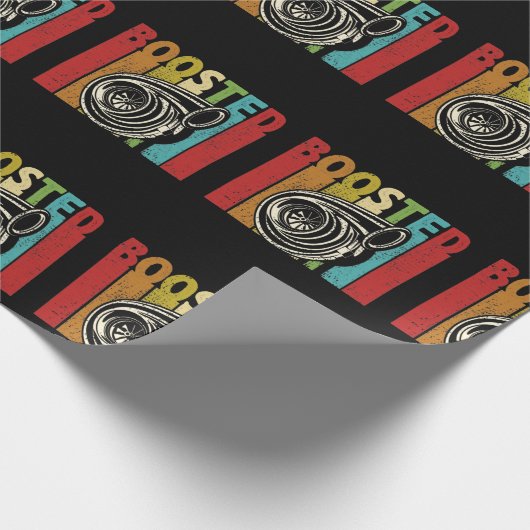 Turbo Car Boost Boosted Turbocharger Auto X Retro Geschenkpapier (Ecke)