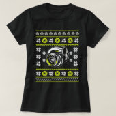 Turbo Car Mechanik Matching Ugly Christmas Racing T-Shirt (Design vorne)