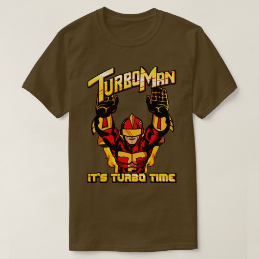 Turbo Man seine Turbo-Zeit T-Shirt (Design vorne)