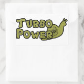 Turbo-Power Rechteckiger Aufkleber (Tasche)