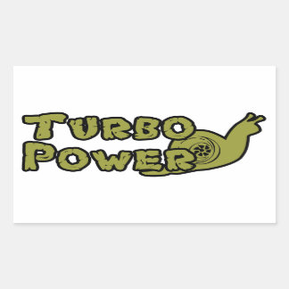 Turbo-Power Rechteckiger Aufkleber