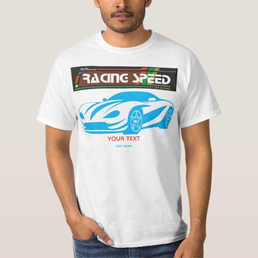 Turbo Racing Speed Car – Performance Auto Art T-Shirt (Vorderseite)