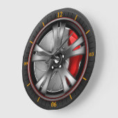 Turbo Spin - Racing Wheel Wall Art Große Wanduhr (Winkel)