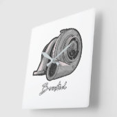 Turbo-Tuning Quadratische Wanduhr (Winkel)