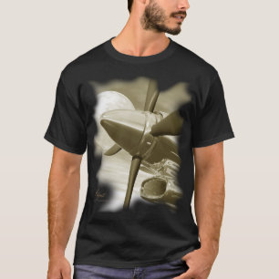 Turbo-Vintage-Look-Aircraft-Dunkles-Shirt T-Shirt