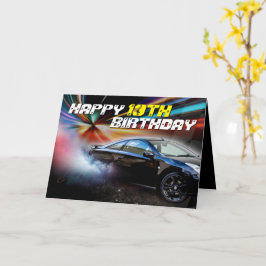 Turbocharge Street Racing Birthday Karte