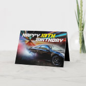 Turbocharge Street Racing Birthday Karte (Vorderseite)