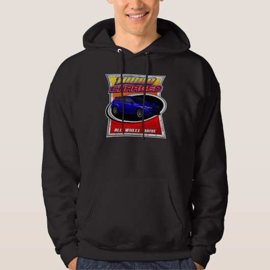 Turbocharged Blau 2008 WRX WTI Hoodie (Vorderseite)