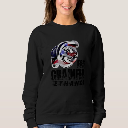 Turbocharger Drag Racing Race Car Turbo Grain Fed Sweatshirt (Vorderseite)