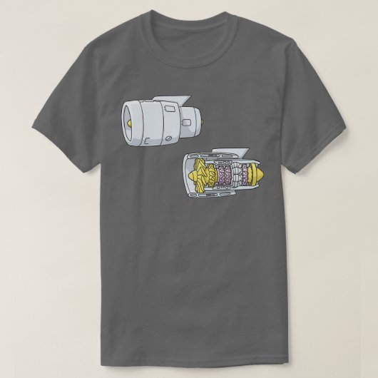 Turbofan Jet Motor T-Shirt (Design vorne)