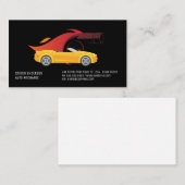 Turbofeuer | Gelbes Auto Visitenkarte (Vorne/Hinten)