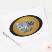 Turbolader Ovaler Aufkleber (Umschlag)