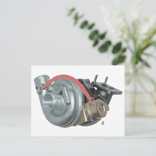 Turbolader Postkarte (Stehend Vorderseite)