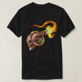 Turbolader-Skull mit Turbo-Autos-Boost-Tuner T-Shirt (Design vorne)