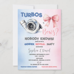 Turbos oder Bows Gender Reveal Party Einladung