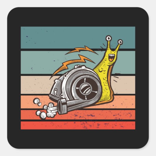 Turboschnecke Quadratischer Aufkleber (Vorderseite)