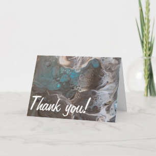 "Turbulent aquamarin mocha whip" vielen Dank Karte