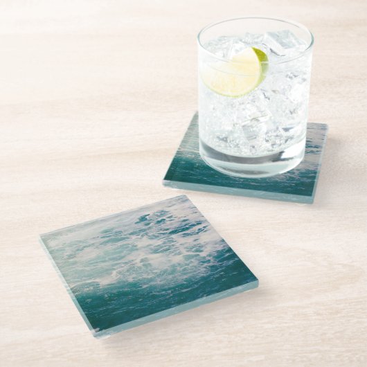 Turbulent Blue Waters Untersetzer (Schrägansicht)