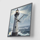 "Turbulente Meeresruhige" Quadratische Wanduhr (Winkel)