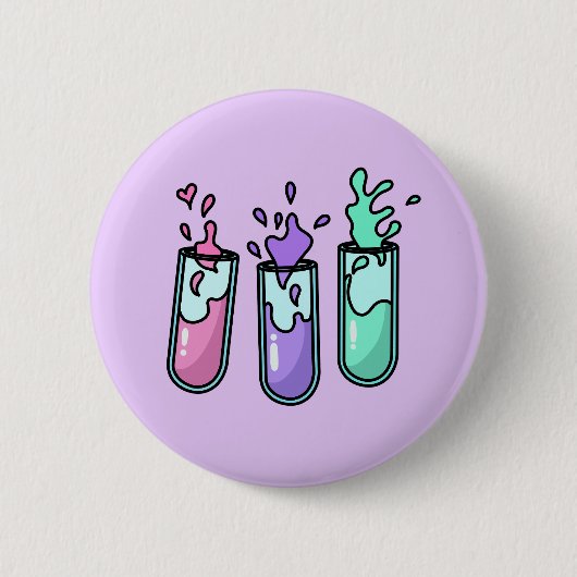 Turbulente Prüfröhren Button (Vorderseite)