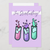 Turbulente Prüfröhren Einladung (Vorne/Hinten)