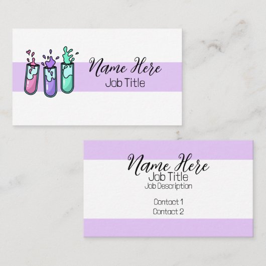 Turbulente Prüfröhren Visitenkarte (Vorne/Hinten)