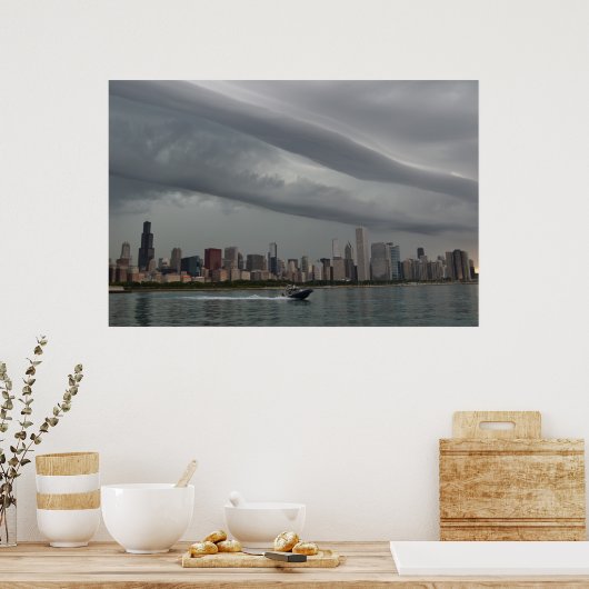 Turbulenter Himmel über Chicago Poster (Küche)