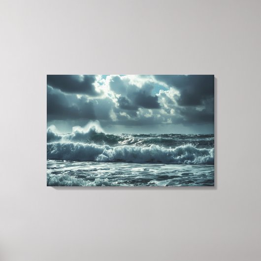 Turbulenter Ozeansturm - Cinematic 4K Seascape Leinwanddruck (Vorderseite)
