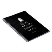 Turbulentes inneres schwarzes Notizbuch Notizblock (Rechte Seite)
