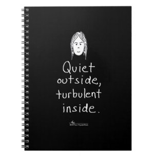 Turbulentes inneres schwarzes Notizbuch Notizblock