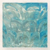 Turbulentes Meer Glasuntersetzer (Vorderseite)