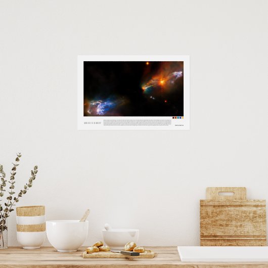 Turbulentes Stellar-Kinderzimmer Poster (Küche)