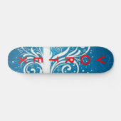 Turbulenz-blaue Reihe 2 Skateboard (Horizontal)