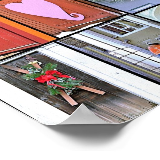 TürCollage 36 x 24 Poster (Ecke)