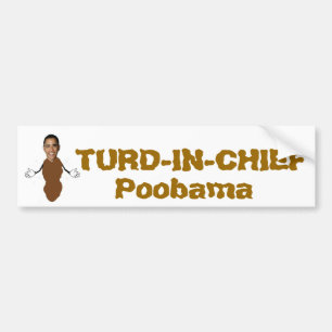 TURD-IN-CHIEF, Poobama Autoaufkleber