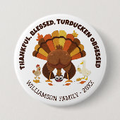 TURDUCKEN BESSSEN Lustige Danksagung Button (Vorderseite)