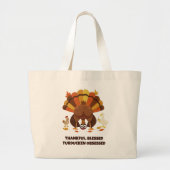 TURDUCKEN BESSSEN Lustiger Thanksgiving Jumbo Stoffbeutel (Vorne)