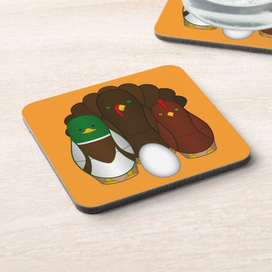 Turducken Getränkeuntersetzer (Linke Seite)